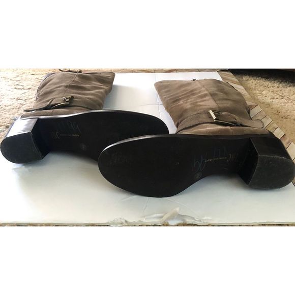 INC International Concepts Tall BrownSuede Boots with Buckle and Leather Back Si - Picture 14 of 15